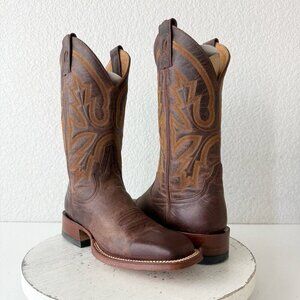 NEW Rod Patrick Womens Cowboy Boots Sz 6.5A Perro Loco Brown Western Square Toe